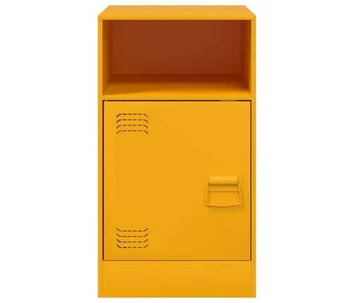 Naktsskapīši, 2 Gab., Sinepju Dzelteni, 34,5X39X62 Cm, Tērauds Vidaxl Naktsskapīši, 2 Gab., Sinepju Dzelteni, 34,5X39X62 Cm, Tērauds Vidaxl