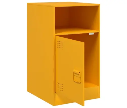 Naktsskapīši, 2 Gab., Sinepju Dzelteni, 34,5X39X62 Cm, Tērauds Vidaxl Naktsskapīši, 2 Gab., Sinepju Dzelteni, 34,5X39X62 Cm, Tērauds Vidaxl