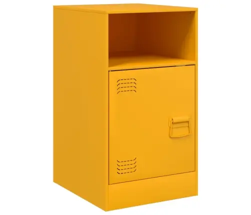 Naktsskapīši, 2 Gab., Sinepju Dzelteni, 34,5X39X62 Cm, Tērauds Vidaxl Naktsskapīši, 2 Gab., Sinepju Dzelteni, 34,5X39X62 Cm, Tērauds Vidaxl