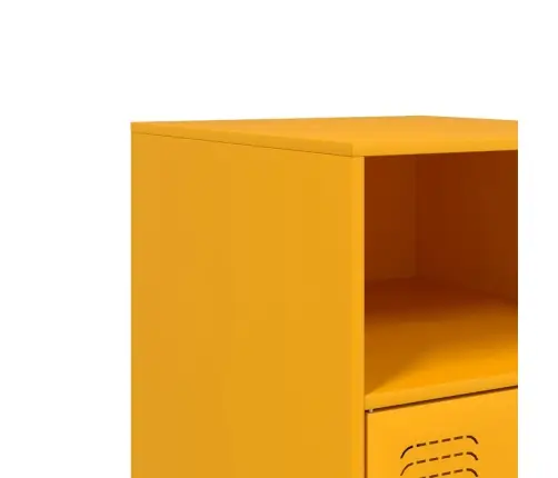 Naktsskapīši, 2 Gab., Sinepju Dzelteni, 34,5X39X62 Cm, Tērauds Vidaxl Naktsskapīši, 2 Gab., Sinepju Dzelteni, 34,5X39X62 Cm, Tērauds Vidaxl