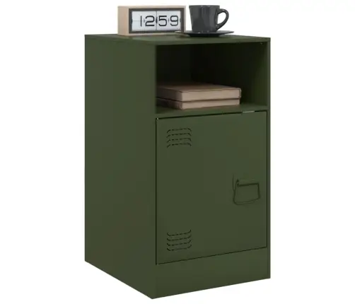 Naktinė Spintelė, Alyvuogių Žalia, 34,5X39X62cm Plienas