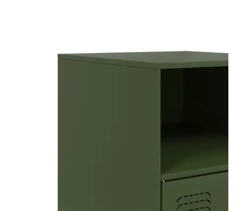 Naktinė Spintelė, Alyvuogių Žalia, 34,5X39X62cm Plienas