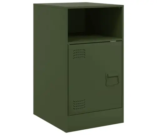 Naktsskapīši, 2 Gab., Olīvu Zaļi, 34,5X39X62 Cm, Tērauds Vidaxl