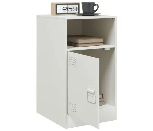 Naktsskapīši, 2 Gab., Balti, 34,5X39X62 Cm, Tērauds Vidaxl