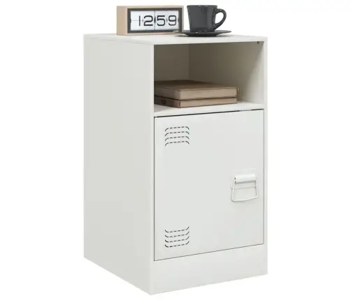 Naktsskapīši, 2 Gab., Balti, 34,5X39X62 Cm, Tērauds Vidaxl