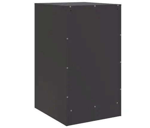 Naktinės Spintelės, 2Vnt., Juodos, 34,5X39X62cm Plienas