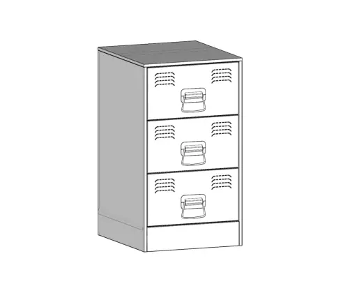 Naktsskapītis, Rozā, 34,5X39X62 Cm, Tērauds Vidaxl