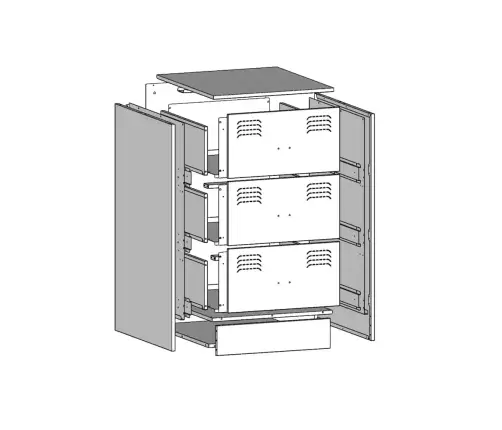Naktsskapītis, Rozā, 34,5X39X62 Cm, Tērauds Vidaxl
