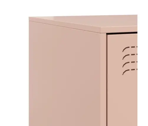 Naktsskapītis, Rozā, 34,5X39X62 Cm, Tērauds Vidaxl