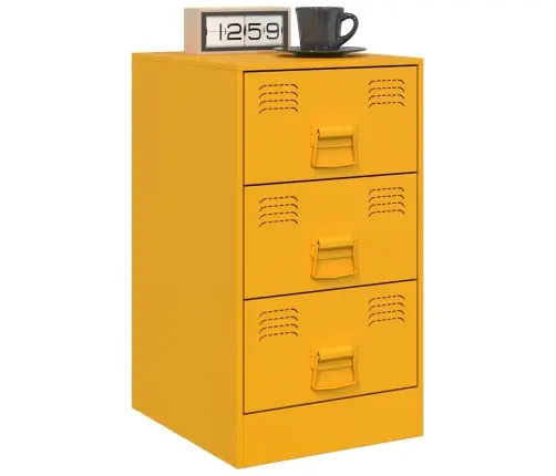 Naktinės Spintelės, 2Vnt., Garstyčių, 34,5X39X62cm Plienas