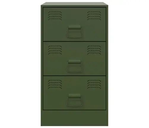 Naktinė Spintelė, Alyvuogių Žalia, 34,5X39X62cm Plienas