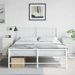 Naktinės Spintelės, 2Vnt., Baltos, 34,5X39X62cm Plienas