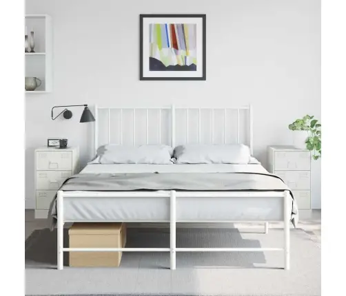 Naktinės Spintelės, 2Vnt., Baltos, 34,5X39X62cm Plienas Naktinės Spintelės, 2Vnt., Baltos, 34,5X39X62cm Plienas