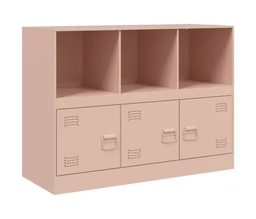 Kumode, Rozā, 99X39X73 Cm, Tērauds Vidaxl