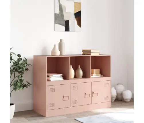 Kumode, Rozā, 99X39X73 Cm, Tērauds Vidaxl