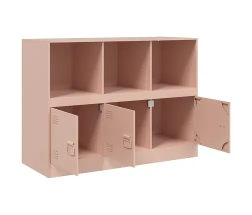 Kumode, Rozā, 99X39X73 Cm, Tērauds Vidaxl