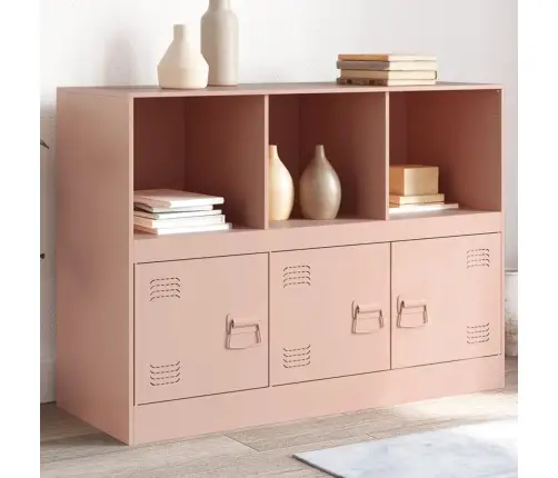 Kumode, Rozā, 99X39X73 Cm, Tērauds Vidaxl