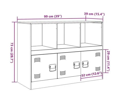 Kumode, Balta, 99X39X73 Cm, Tērauds Vidaxl Kumode, Balta, 99X39X73 Cm, Tērauds Vidaxl