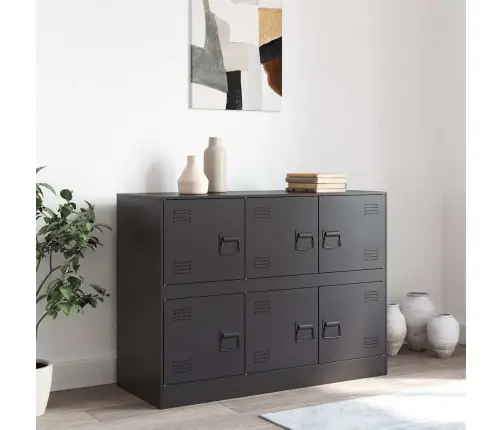 Kumode, Melna, 99X39X73 Cm, Tērauds Vidaxl