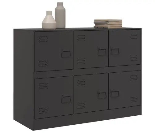 Kumode, Melna, 99X39X73 Cm, Tērauds Vidaxl