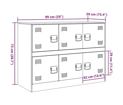 Puhvetkapp, Antratsiit, 99X39X73 cm Teras