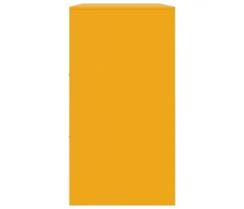 Kumode, Sinepju Dzeltena, 99X39X73 Cm, Tērauds Vidaxl