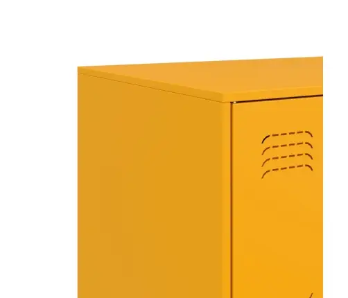 Kumode, Sinepju Dzeltena, 99X39X73 Cm, Tērauds Vidaxl