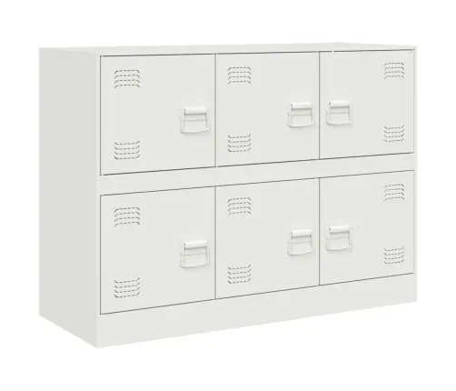 Kumode, Balta, 99X39X73 Cm, Tērauds Vidaxl