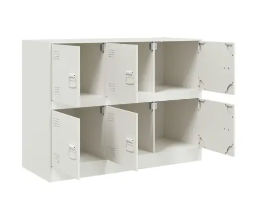 Kumode, Balta, 99X39X73 Cm, Tērauds Vidaxl