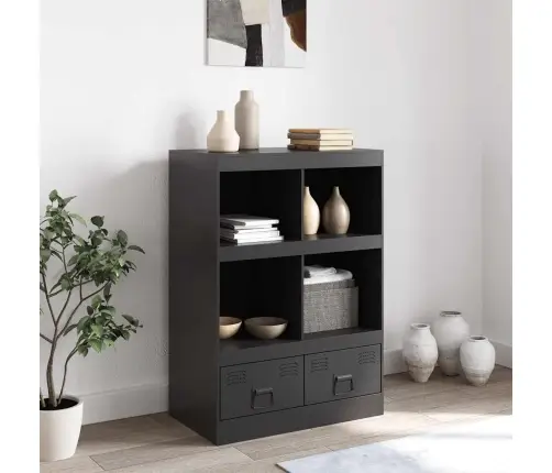 Augstais Skapītis, Melns, 67X39X95 Cm, Tērauds Vidaxl