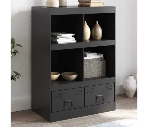 Augstais Skapītis, Melns, 67X39X95 Cm, Tērauds Vidaxl