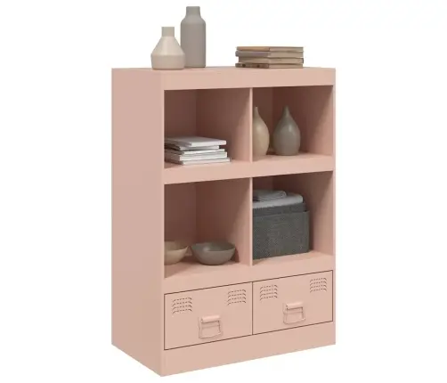 Augstais Skapītis, Rozā, 67X39X95 Cm, Tērauds Vidaxl