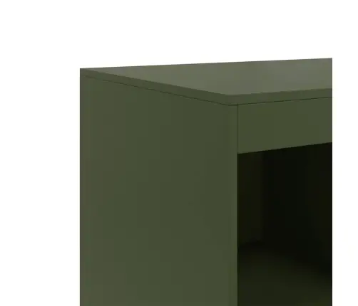 Augstais Skapītis, Olīvu Zaļš, 67X39X95 Cm, Tērauds Vidaxl