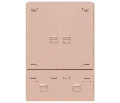 Augstais Skapītis, Rozā, 67X39X95 Cm, Tērauds Vidaxl