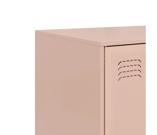 Augstais Skapītis, Rozā, 67X39X95 Cm, Tērauds Vidaxl