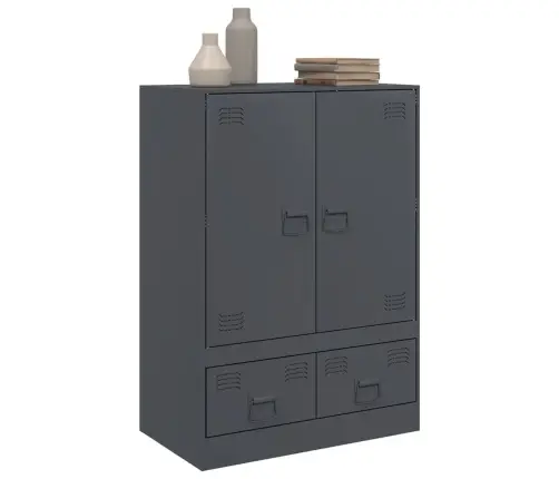 Augstais Skapītis, Antracītpelēks, 67X39X95 Cm, Tērauds Vidaxl
