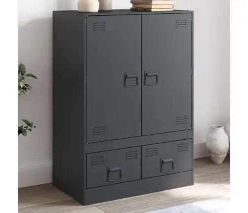 Augstais Skapītis, Antracītpelēks, 67X39X95 Cm, Tērauds Vidaxl