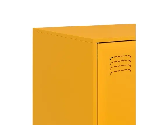 Komoda, Garstyčių Geltonos Spalvos, 67X39X95cm Plienas