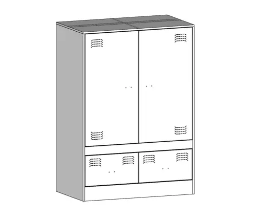 Kõrge Kapp, Valge, 67X39X95 cm Teras