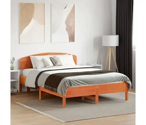 Galvgalis, Vaska Brūns, 135 Cm, Priedes Masīvkoks Vidaxl