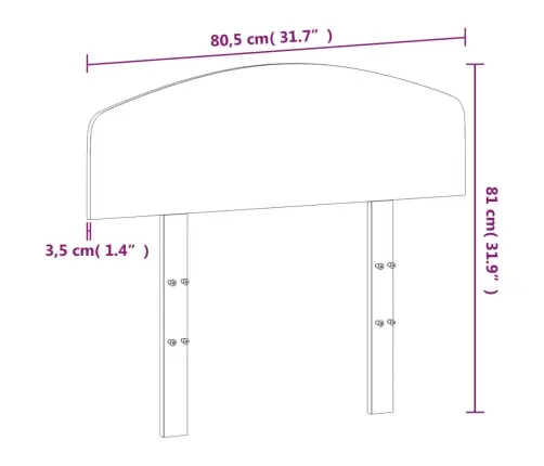 Galvgalis, Vaska Brūns, 75 Cm, Priedes Masīvkoks Vidaxl