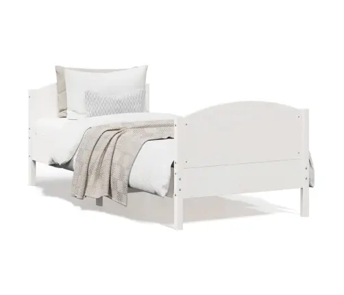 Lovos Rėmas Be Čiužinio, Balta, 90X190cm Pušies Masyvas