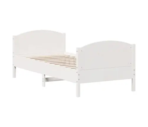Lovos Rėmas Be Čiužinio, Balta, 90X190cm Pušies Masyvas