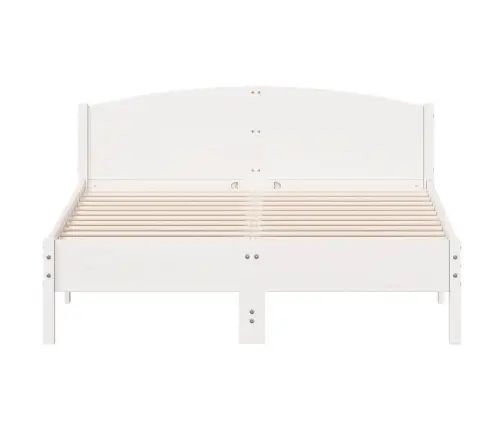 Gulta Bez Matrača, Balts, 140X200 Cm, Priedes Masīvkoks Vidaxl