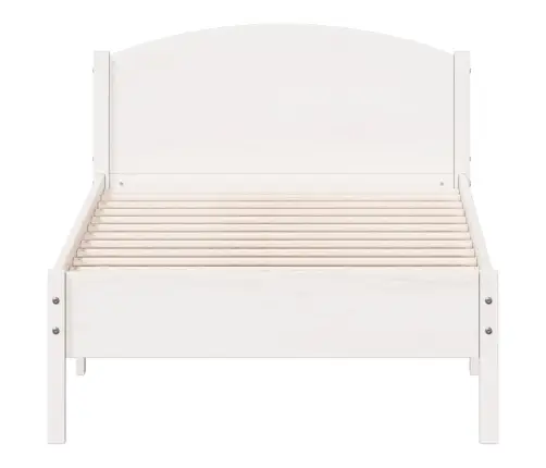 Gulta Bez Matrača, Balts, 90X200 Cm, Priedes Masīvkoks Vidaxl