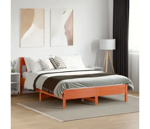 Voodiraam Ilma Madratsita, Vahapruun, 150 X 200 cm Männipuit