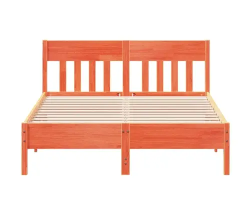 Gulta Bez Matrača, Vaska Brūnas, 120X200 Cm, Priedes Masīvkoks Vidaxl