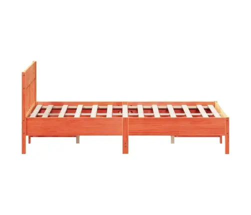 Gulta Bez Matrača, Vaska Brūnas, 135X190 Cm, Priedes Masīvkoks Vidaxl