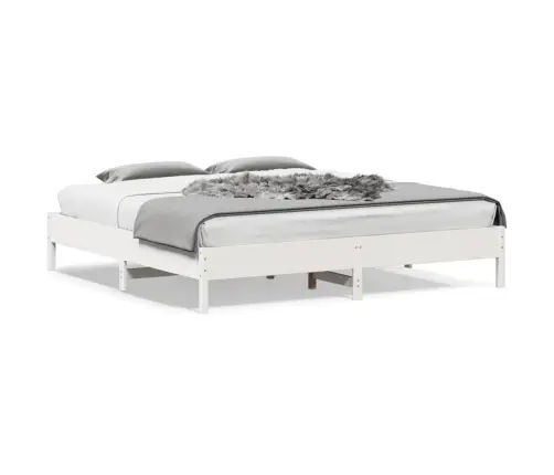 Lovos Rėmas Be Čiužinio, Baltas, 200X200cm Pušies Masyvas