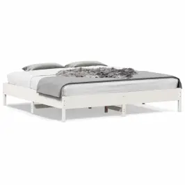 Gulta Bez Matrača, Balts, 180X200 Cm, Priedes Masīvkoks Vidaxl Gulta Bez Matrača, Balts, 180X200 Cm, Priedes Masīvkoks Vidaxl